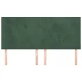 Têtes de lit 4 pcs Vert foncé 100x5x78/88 cm Velours