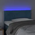 Tête de lit à LED Bleu foncé 80x5x78/88 cm Velours