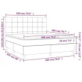 cadre de lit matelas et LED Vert foncé 180x200 cm