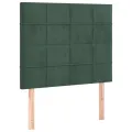 cadre de lit et matelas et LED Vert foncé 90x190 cm