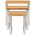 Tables gigognes 3 pcs avec bord vivant bois massif d'acacia