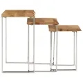 Tables gigognes 3 pcs avec bord vivant bois massif d'acacia