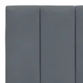 Cadre de lit avec lumières LED gris foncé 160x200 cm velours
