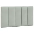 Cadre de lit avec lumières LED gris clair 90x200 cm velours