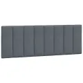 Cadre de lit avec lumières LED gris foncé 140x190 cm velours
