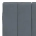 Cadre de lit avec lumières LED gris foncé 140x190 cm velours