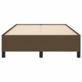 Cadre de lit marron foncé 120x190 cm tissu