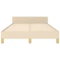 Cadre de lit avec tête de lit crème 120x190 cm tissu
