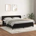 cadre de lit avec matelas Noir 180x200 cm Velours