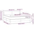 cadre de lit avec matelas Noir 180x200 cm Velours