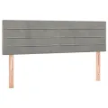 Têtes de lit 2 pcs Gris clair 72x5x78/88 cm Velours