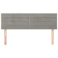 Têtes de lit 2 pcs Gris clair 72x5x78/88 cm Velours