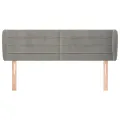 Tête de lit avec oreilles Gris clair 147x23x78/88 cm Velours