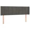 Tête de lit à LED Gris foncé 147x16x78/88 cm Velours