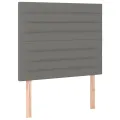 cadre de lit avec matelas et LED Gris foncé 90x200cm