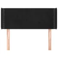 Tête de lit avec oreilles Noir 83x16x78/88 cm Velours
