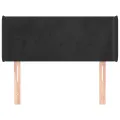 Tête de lit avec oreilles Noir 93x16x78/88 cm Velours
