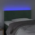 Tête de lit à LED Vert foncé 80x5x78/88 cm Velours
