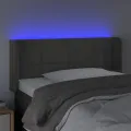 Tête de lit à LED Gris foncé 103x16x78/88 cm Velours