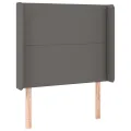 cadre de lit matelas LED Gris 90x190 cm Similicuir