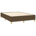 cadre de lit avec matelas Marron foncé 140x190 cm