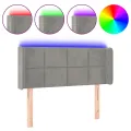 Tête de lit à LED Gris clair 93x16x78/88 cm Velours
