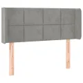 Tête de lit à LED Gris clair 93x16x78/88 cm Velours