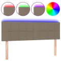 Tête de lit à LED Taupe 144x5x78/88 cm Tissu