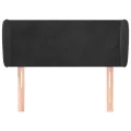 Tête de lit avec oreilles Noir 93x23x78/88 cm Velours