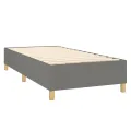 cadre de lit avec matelas Gris foncé 90x200 cm Tissu