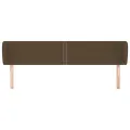 Tête de lit avec oreilles Marron foncé 203x23x78/88 cm Tissu