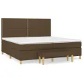 cadre de lit avec matelas Marron foncé 200x200 cm