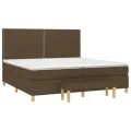cadre de lit avec matelas Marron foncé 200x200 cm