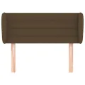 Tête de lit avec oreilles Marron Foncé 83x23x78/88 cm Tissu
