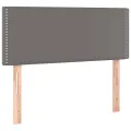 cadre de lit et matelas LED Gris 90x190cm Similicuir