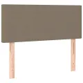 cadre de lit avec matelas LED Taupe 120x200 cm Tissu