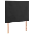 cadre de lit avec matelas Noir 90x200 cm Velours