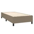 cadre de lit avec matelas Taupe 90x190 cm Tissu