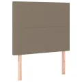 cadre de lit avec matelas Taupe 90x190 cm Tissu