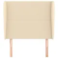Tête de lit avec oreilles Crème 93x23x118/128 cm Tissu