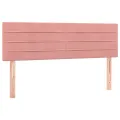 cadre de lit avec matelas Rose 140x200 cm Velours