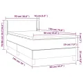 cadre de lit avec matelas Taupe 90x190 cm Tissu