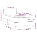 cadre de lit avec matelas Taupe 90x190 cm Tissu