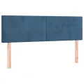 cadre de lit avec matelas LED Bleu foncé 140x190 cm
