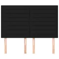 Têtes de lit 4 pcs Noir 72x5x78/88 cm Tissu
