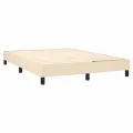 cadre de lit avec matelas Crème 140x200 cm Tissu