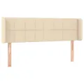 Tête de lit avec oreilles Crème 147x16x78/88 cm Tissu