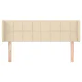 Tête de lit avec oreilles Crème 147x16x78/88 cm Tissu