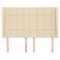 Tête de lit avec oreilles Crème 147x23x118/128 cm Tissu