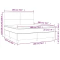 cadre de lit et matelas et LED Gris clair 180x200 cm